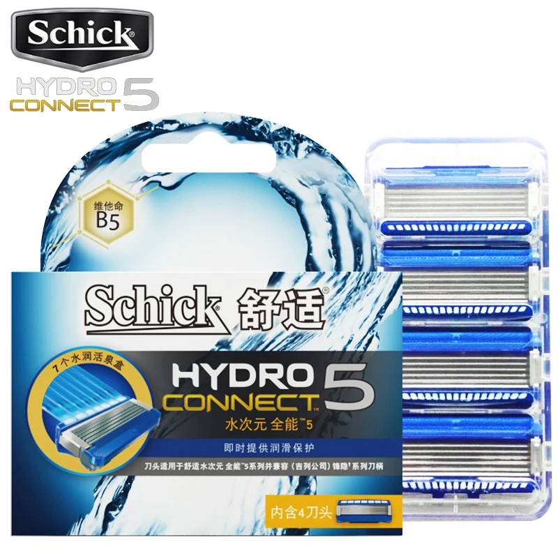 

Лезвия для бритья Schick Hydro5, витамин В5, лучший 5-слойный бритвенный станок, сменные мужские Безопасные лезвия для бритья, бесплатная доставка