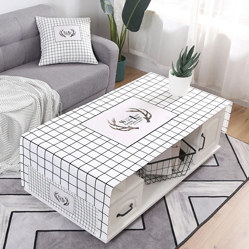 Dreamworld New Coming Cotton Linen Rectangular Table Cloth Printed TV Cabinet Coffee Cover Towel Dust-proof Tablecloth | Дом и сад