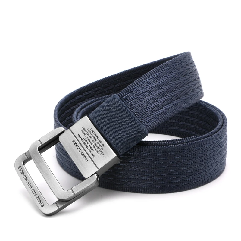 Брезентовый мужской ремень модный с двумя кольцами и пряжкой пояс в Военном