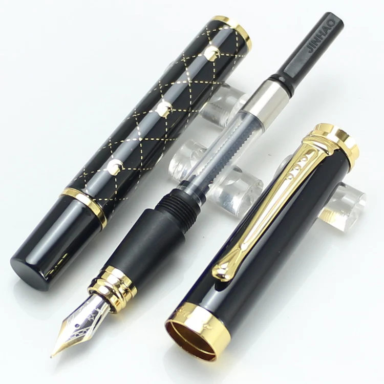 JINHAO 500 перьевая ручка с уникальным узором черная резная Золотая 7 цветов высокого
