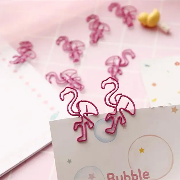 10 шт./лот милый красивый креативный Фламинго металлический Закладка планировщик