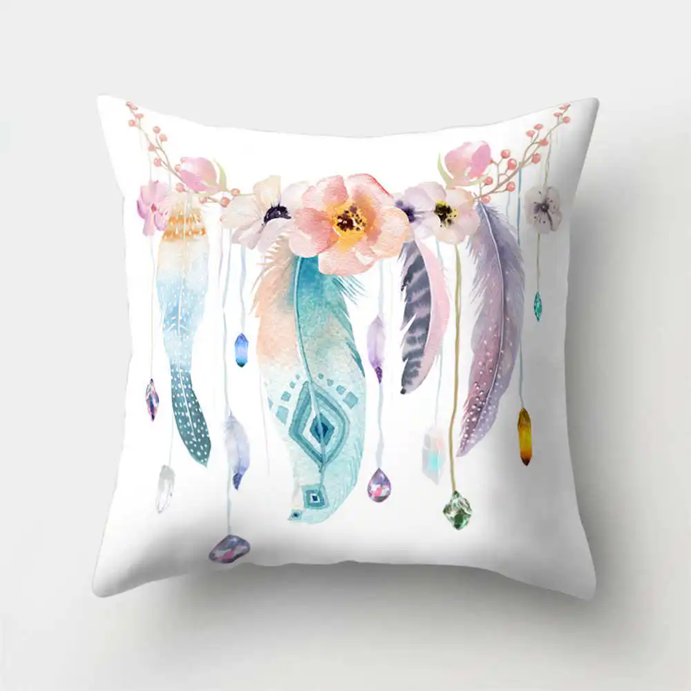 1 шт. перо Ловец снов узор полиэстер Подушка автомобиля украшения дома диван