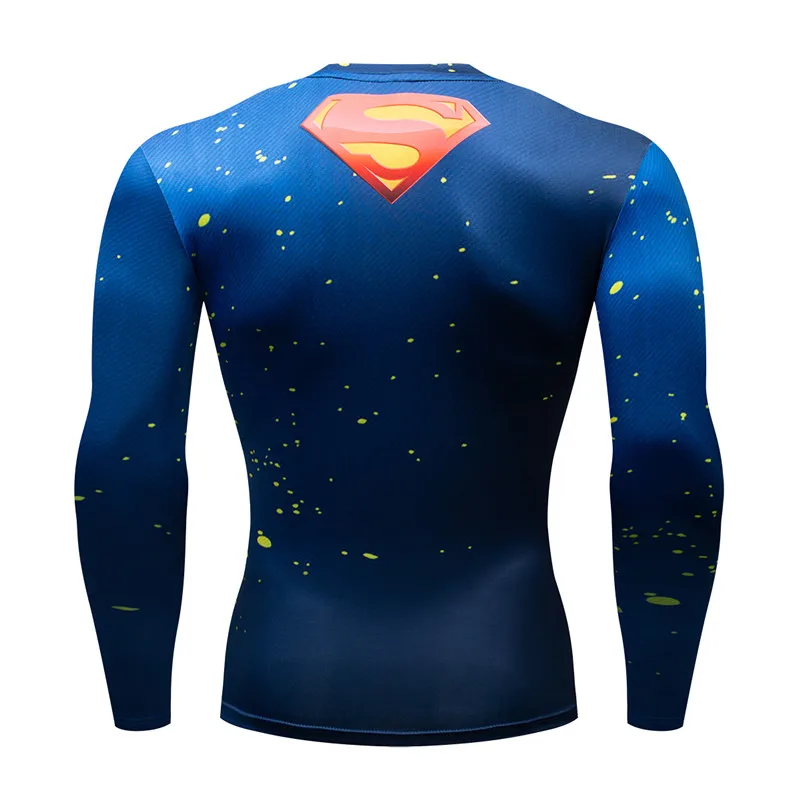 Мужские компрессионные футболки с 3D принтом костюм для косплея длинным рукавом