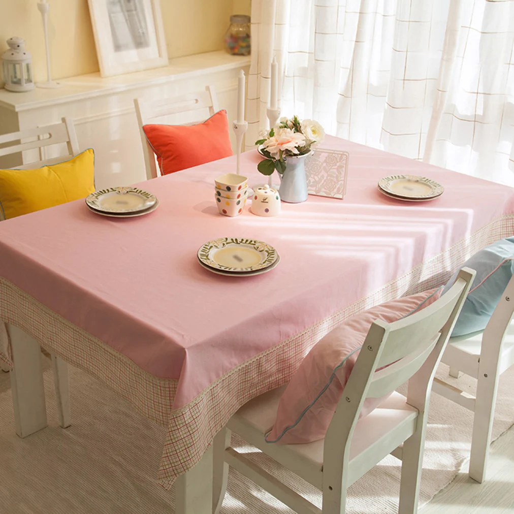 Йо HOOM Кухня хлопковая скатерть Кофе катерть для стола Обложка розового цвета |