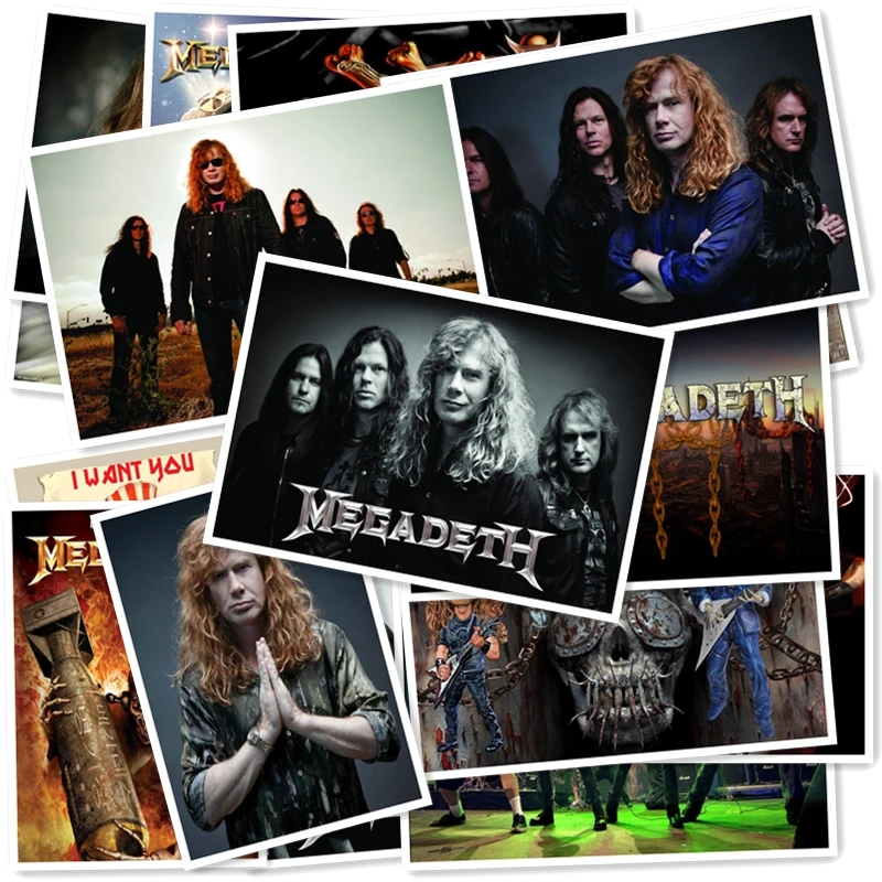 D1-9# Megadeth Классическая серия наклеек 20/шт ПВХ художественная коллекция подарочных настенных наклеек граффити s