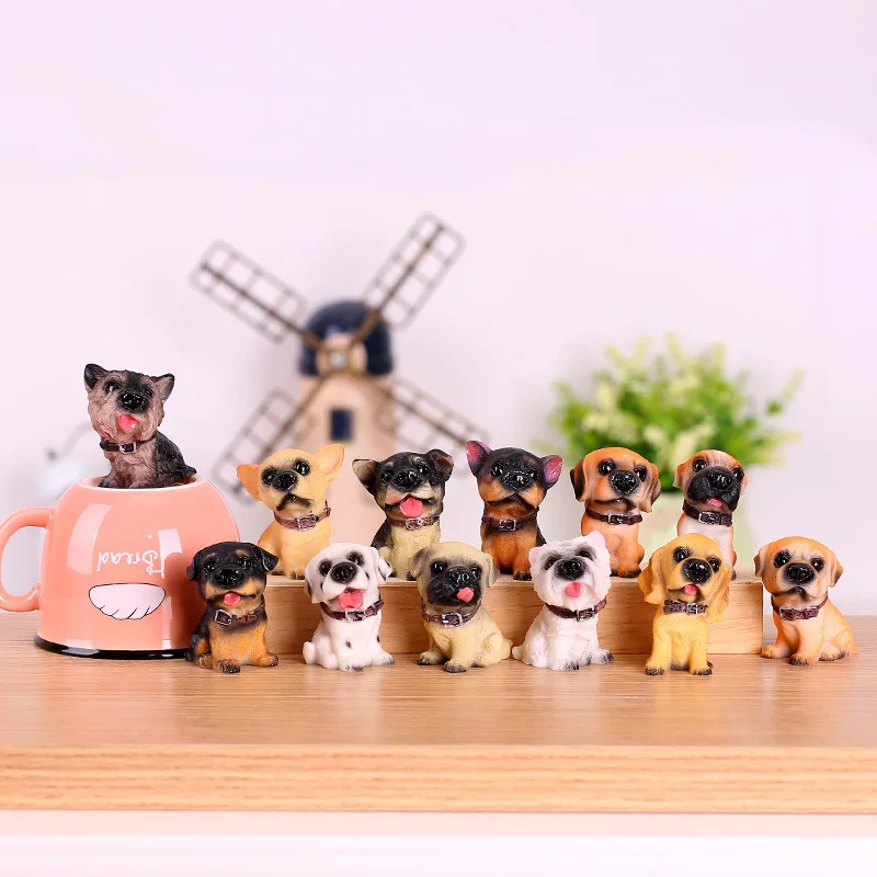 1 шт. симпатичная Миниатюрная модель собаки из смолы модная новая для украшения