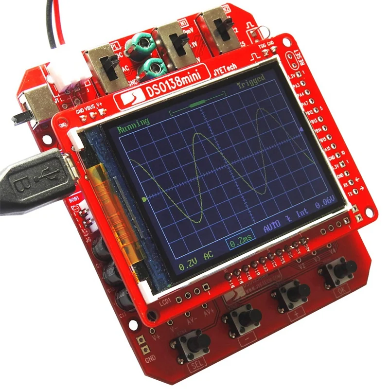 Dso138 13805K мини цифровой осциллограф Diy Kit Smd части предварительно припаянный