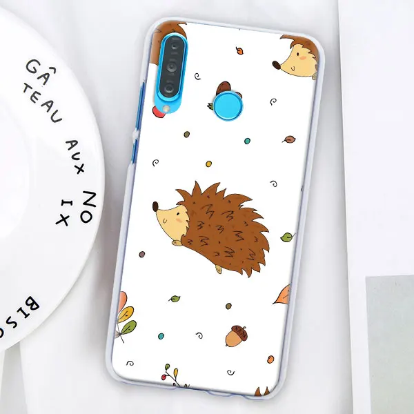 Мультяшный Ежик чехол для телефона с рисунком в виде животного coque для huawei P30 Pro P10 P20 P30 Lite P8 P9 Lite P Smart Plus чехол - Цвет: 009