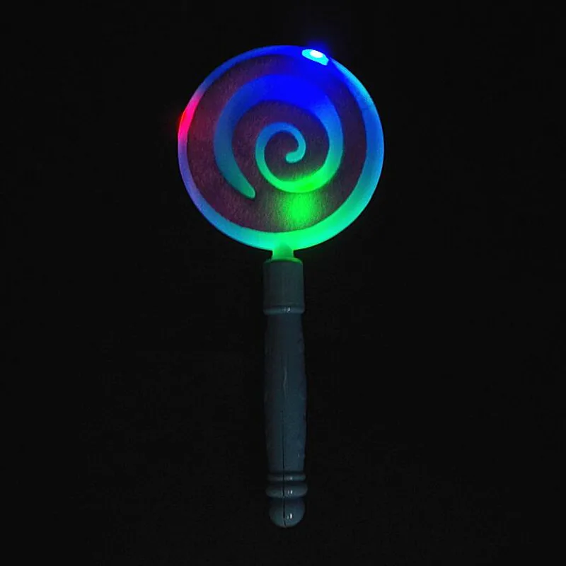 

Short Lollipop LED Flashing Sticks Kids Girls Light Up Love Heart Wand Sticks Halloween Glow Party Supplies
