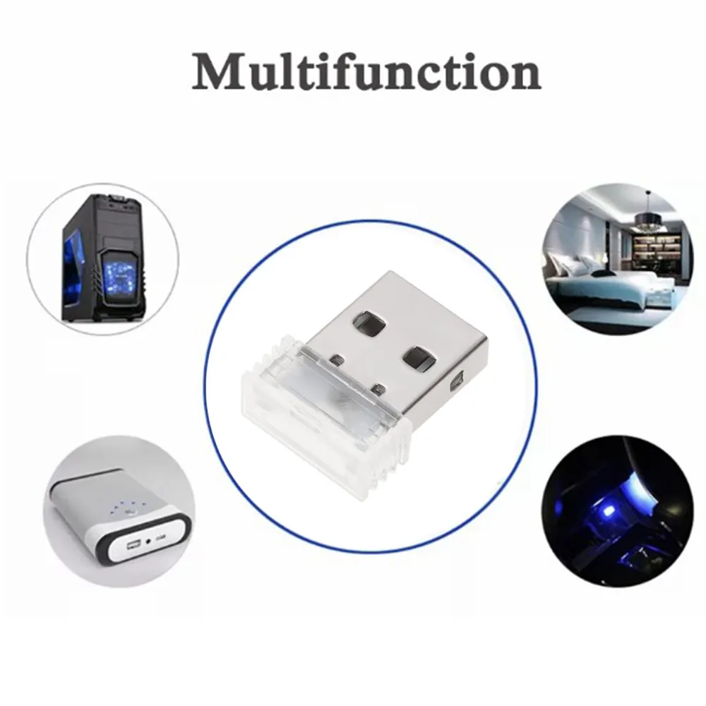 Новый автомобильный Стайлинг интерьера USB атмосферный свет мини беспроводной