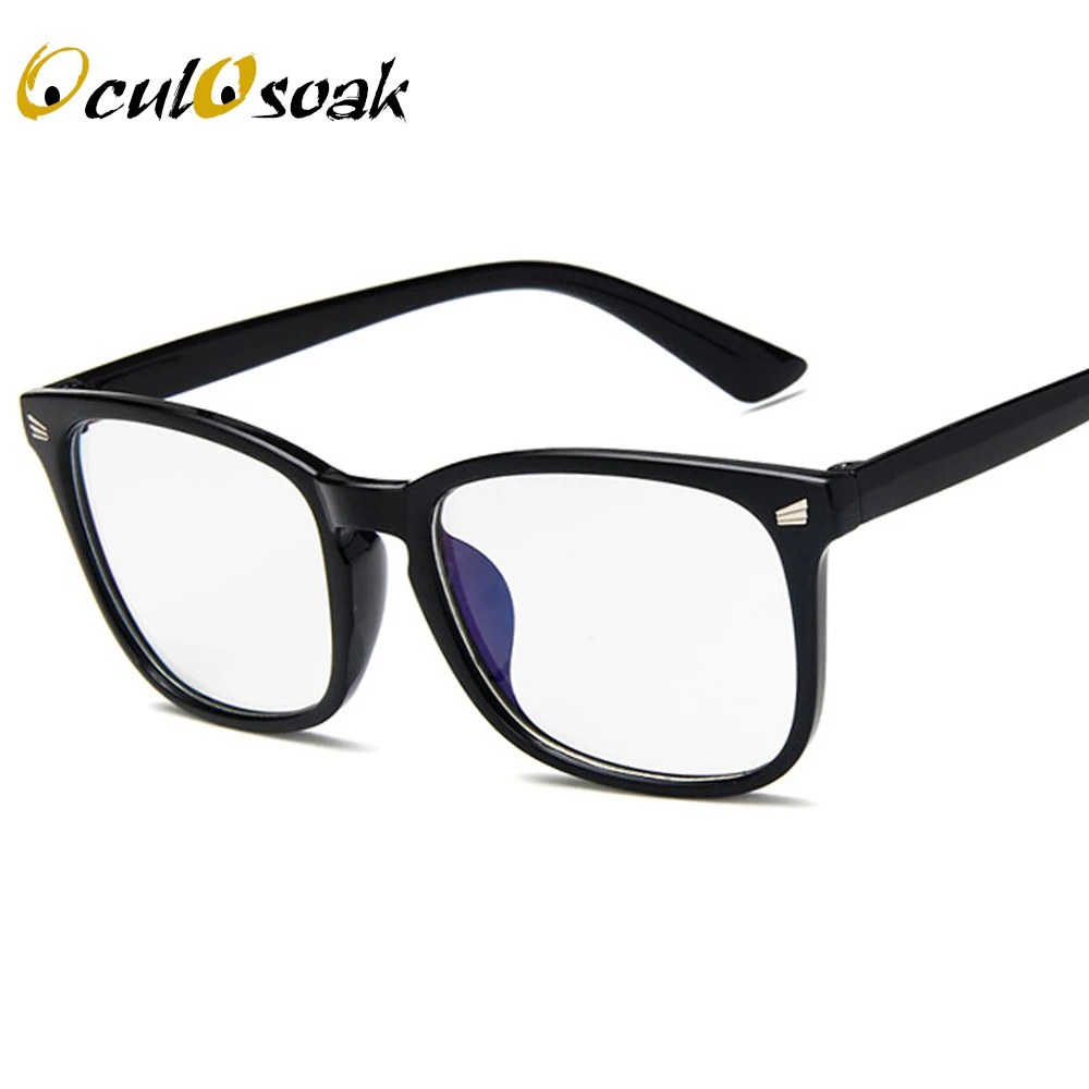 

Blue Light Blocking Glasses Women Men Vintage Eyeglass Woman Frame Oversize Square Black Men Optical Computer Reading Eyeglasses