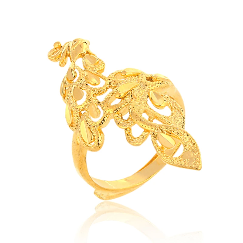 Золотое кольцо Ethlyn дизайн Феникс Дубай ювелирные изделия Обручальные изменяемые