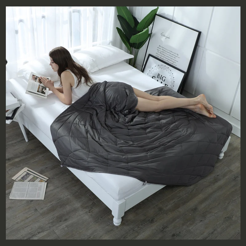 Утяжеленное гравитационное одеяло из 100% хлопка для улучшения сна снятия