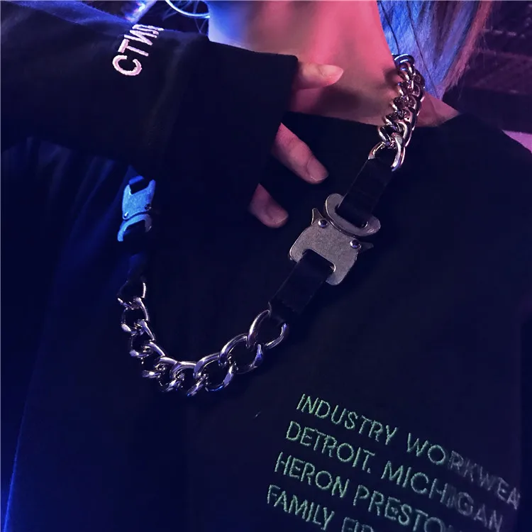 19ss ALYX металлическая цепочка ожерелье браслет ремни для мужчин женщин хип хоп