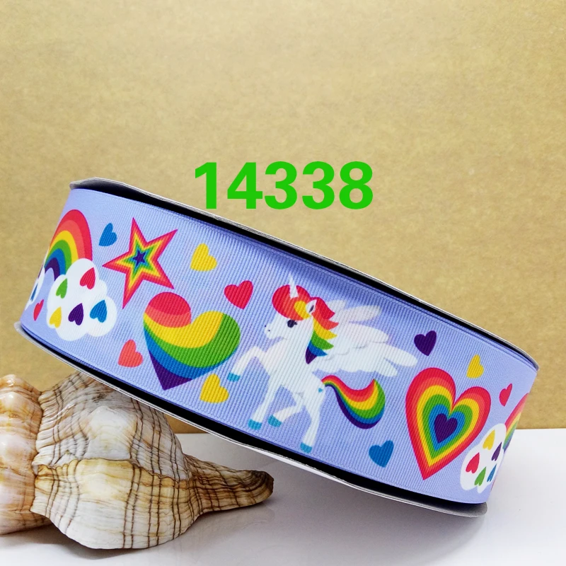 Бесплатная доставка 50 ярдов корсажная лента с принтом единорога 13693|printed grosgrain