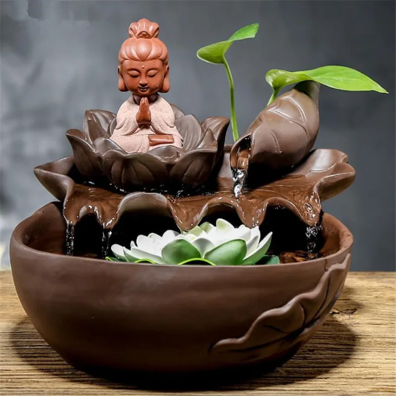 Китайские фонтаны с изображением Будды лотоса украшения для дома фэн шуй колеса