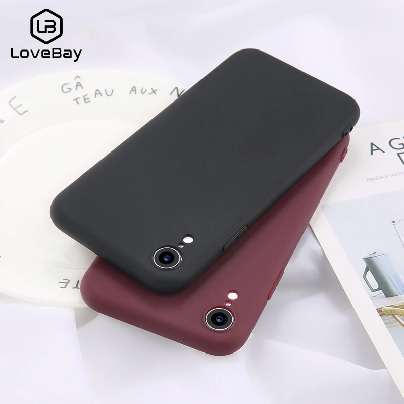 Lovebay Phone Case For iPhone 5 5s SE 6 6s 7 8 Plus X XR XS Max Fashion Candy Color Simple Solid Soft TPU |