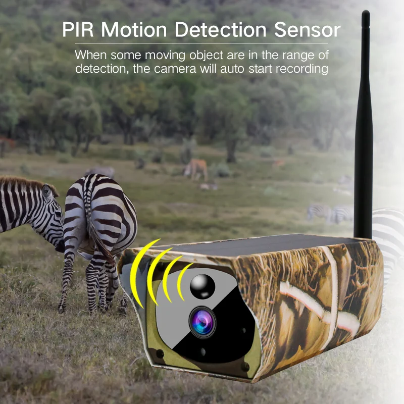 Беспроводная камера безопасности Y4 на солнечной батарее 2 МП Wi Fi IP с панелью