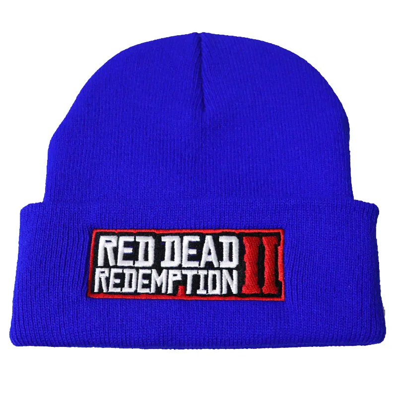 Новинка 2019 красные акриловые Повседневные шапки Death 2 для мужчин и женщин вязаная