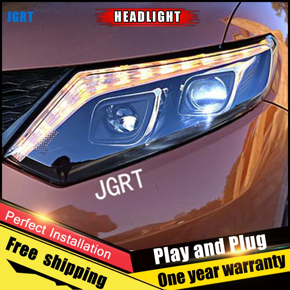 Фары светодиодные двухлучевые 2 шт. для nissan X-Trail 2014-2016 X-Trai H7 Ксеноновые