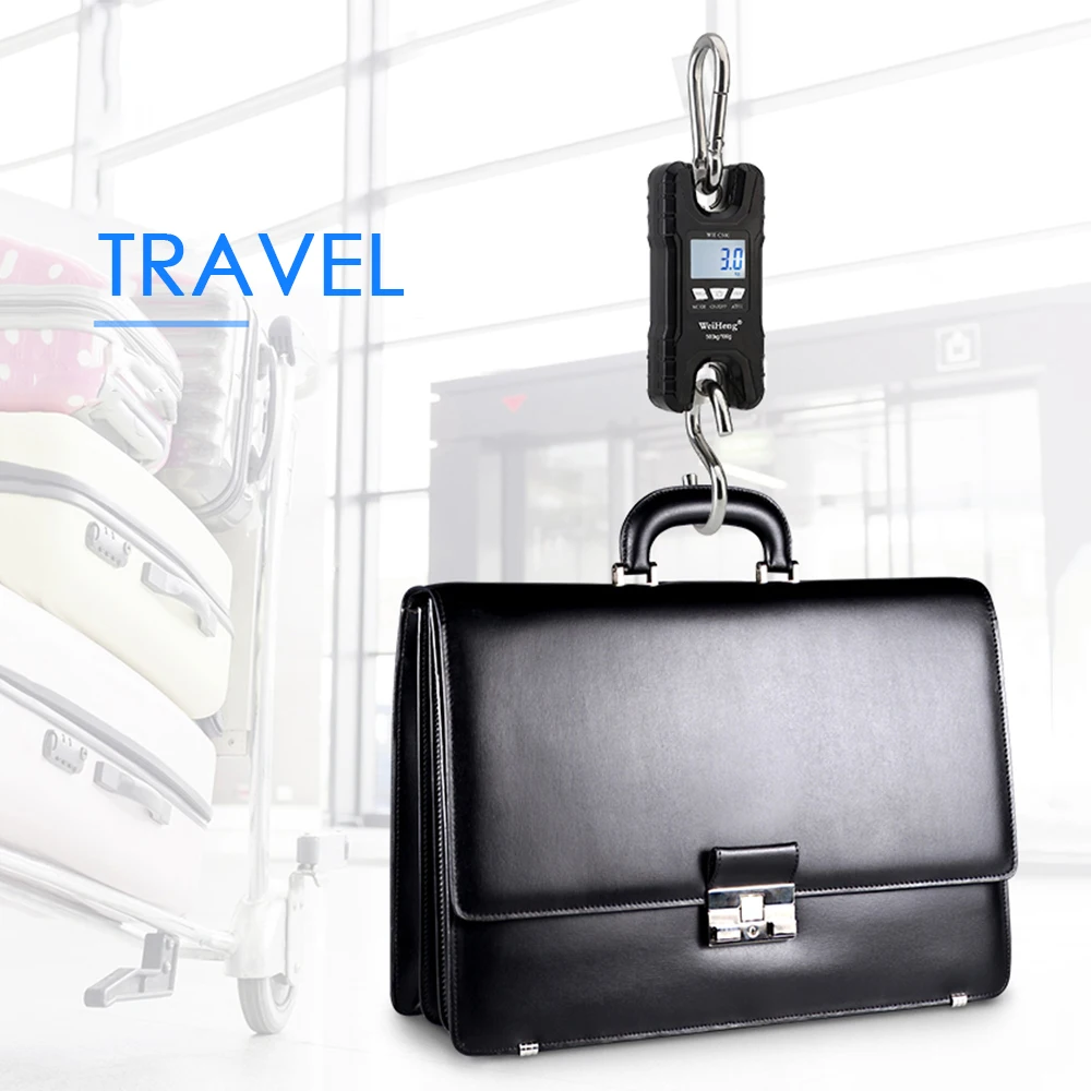 500kg/1102lb Portable Mini Industrial Crane Scale Digital LCD Electronic Scales Heavy Duty Hanging kitchen Weight Hook Scales