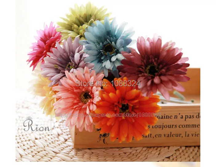 

Silk gerbera,Craft fabric, Home Decor Wedding Party Event Display , artificial gerberas bouquet , 0452