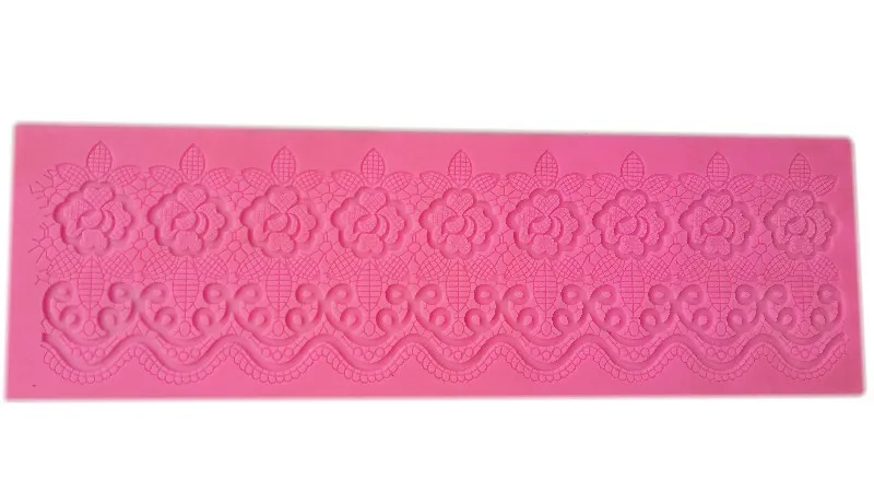 Силиконовая кружевная форма большого размера украшение для торта из помадки 3D