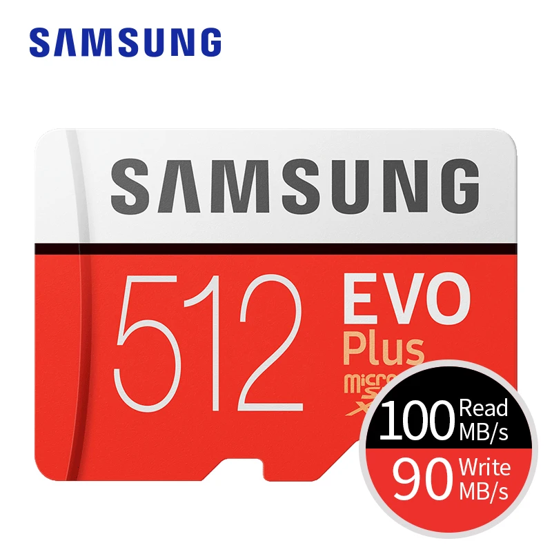 Карта памяти SAMSUNG Micro SD EVO PLUS 512 ГБ SDHC SDXC класс 10 C10 TF карты Trans Flash 4K|Карты памяти| |