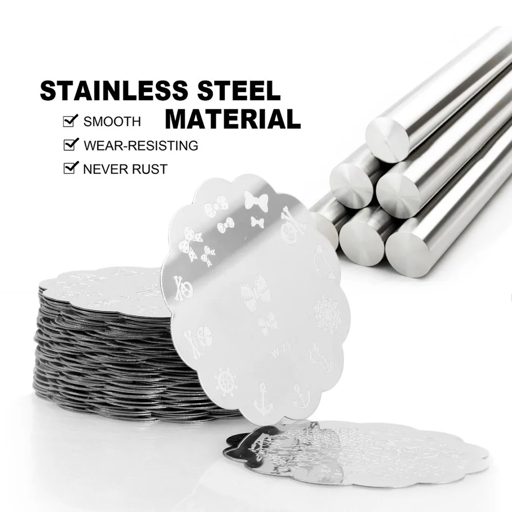 Шаблон для штамповки ногтей классический дизайн Цветочный трафарет пластины 100