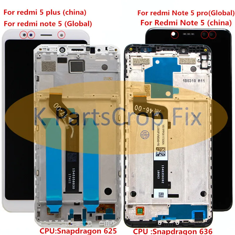 5 99 &quotIPS дисплей для XIAOMI Redmi Plus LCD Замена Note 5/Note Pro ЖК сенсорный экран с рамкой|display