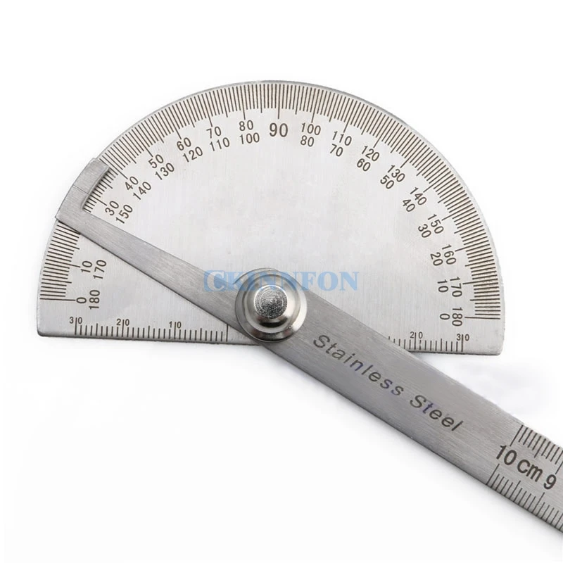 DHL 50 шт в наборе Нержавеющая сталь 180 градусов транспортир Angle Finder Arm