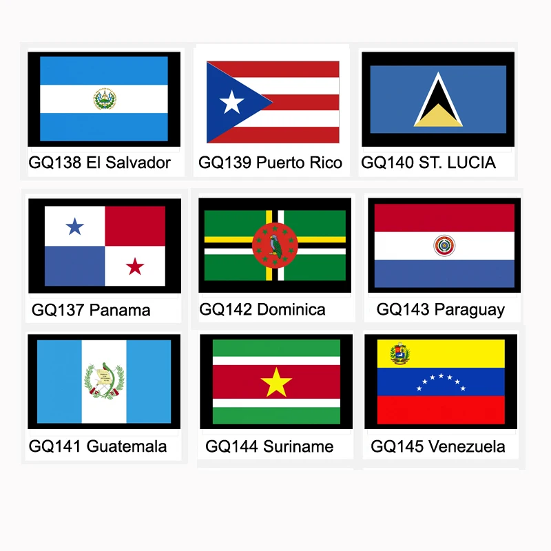Панама Эль салвар Пуэрто Рико ST. LUCIA Guatemala Dominica Paraguay Suriname Venezuela Национальный флаг