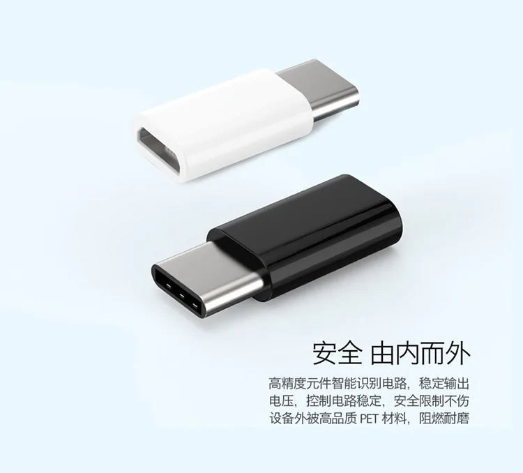 Адаптер Micro USB Type C для зарядки и синхронизации данных конвертер из алюминия