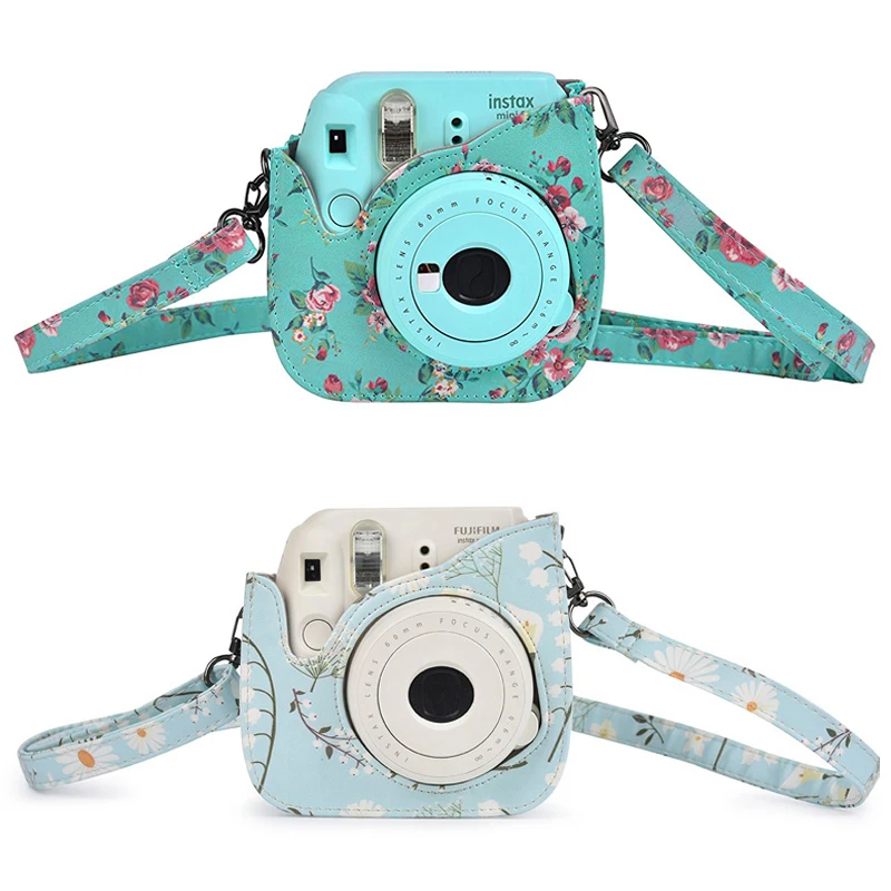 Для Fuji Fujifilm Instax Mini 8 + 9 камера сумка из искусственной кожи забавные выражение лица