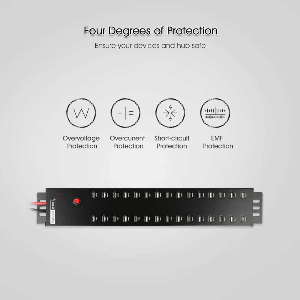 Sipolar A-812 30 портов металлический промышленный USB 2 0 зарядный концентратор зарядная