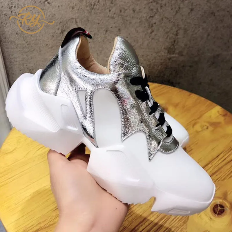 Женские кроссовки RY RELAA 2018 роскошные брендовые кожаные женские туфли роскошная