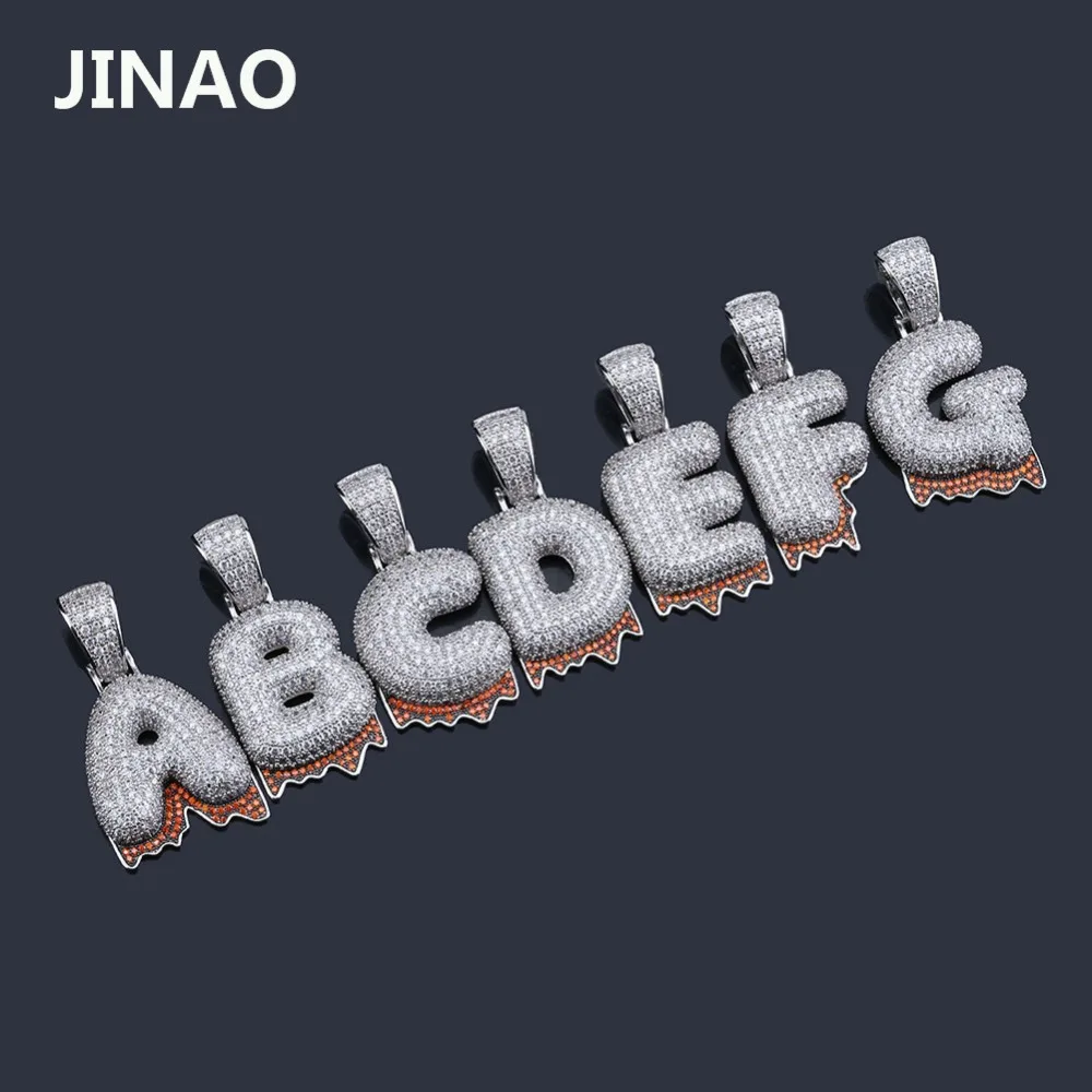 JINAO льдом первоначальное название буквы кулон & дополнительный цепи новый дизайн
