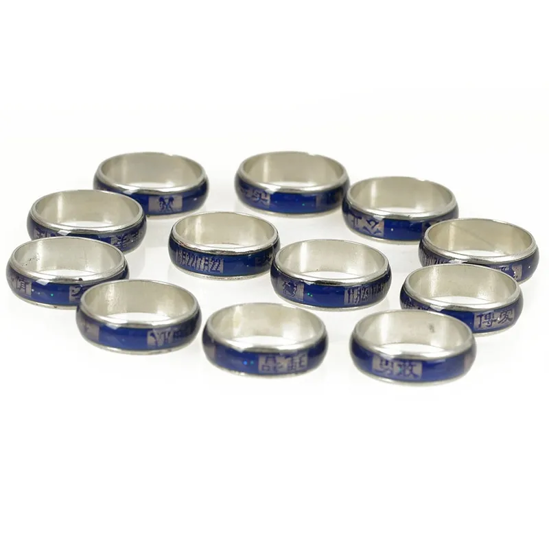 Смешанные зодиака изменения Цвет сплав кольца Температура чувства эмоции для