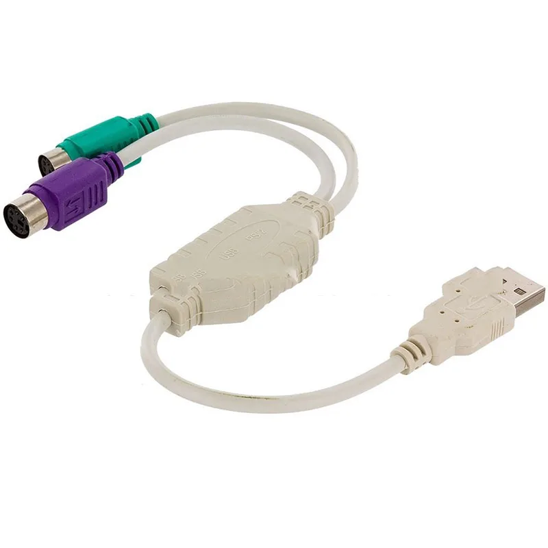 USB для PS2 Кабель-адаптер с круглой головкой мышь клавиатура Интерфейс конвертер