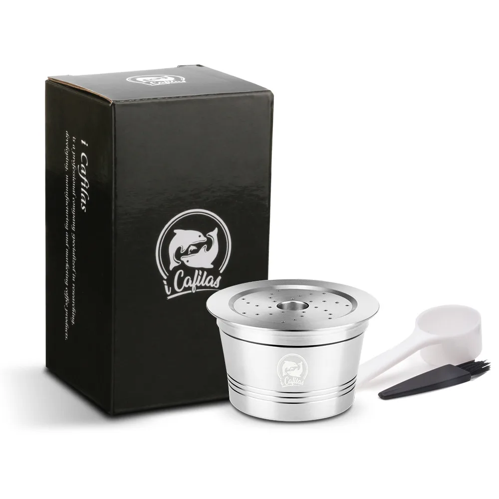 Многоразовые фильтры для кофе Caffitaly Tchibo cafessimo многоразовые капсулы для кофе из нержавеющей стали Pod трамбовочная ложка - Цвет: As picture