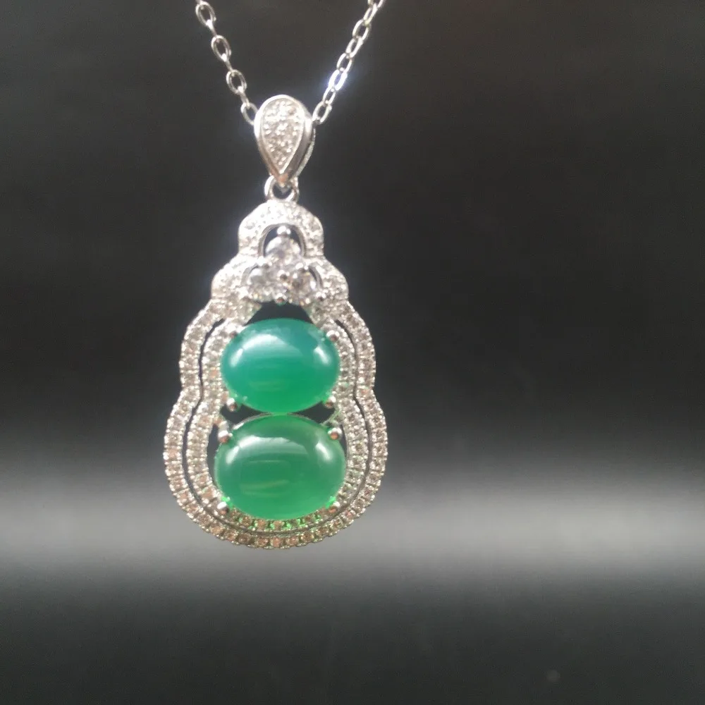 KJJEAXCMY boutique jewels 925 серебро натуральный нефритовый порошок с подвеской ожерелье