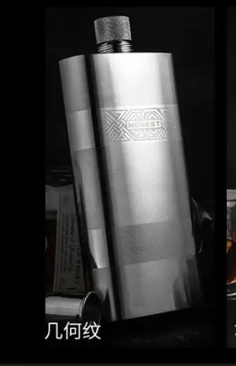 Silver Качественная фляжка из нержавеющей стали 304, для улицы, 17 унций, большая емкость, вина, воронка, Подарочная коробка, портативная фляга для улицы - Цвет: Silver