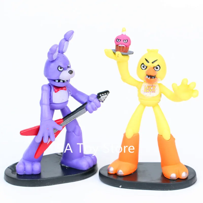 7 шт./компл. пять ночей у Фредди FNAF сумки Чика Фокси Бонни ПВХ Фигурки игрушки 8