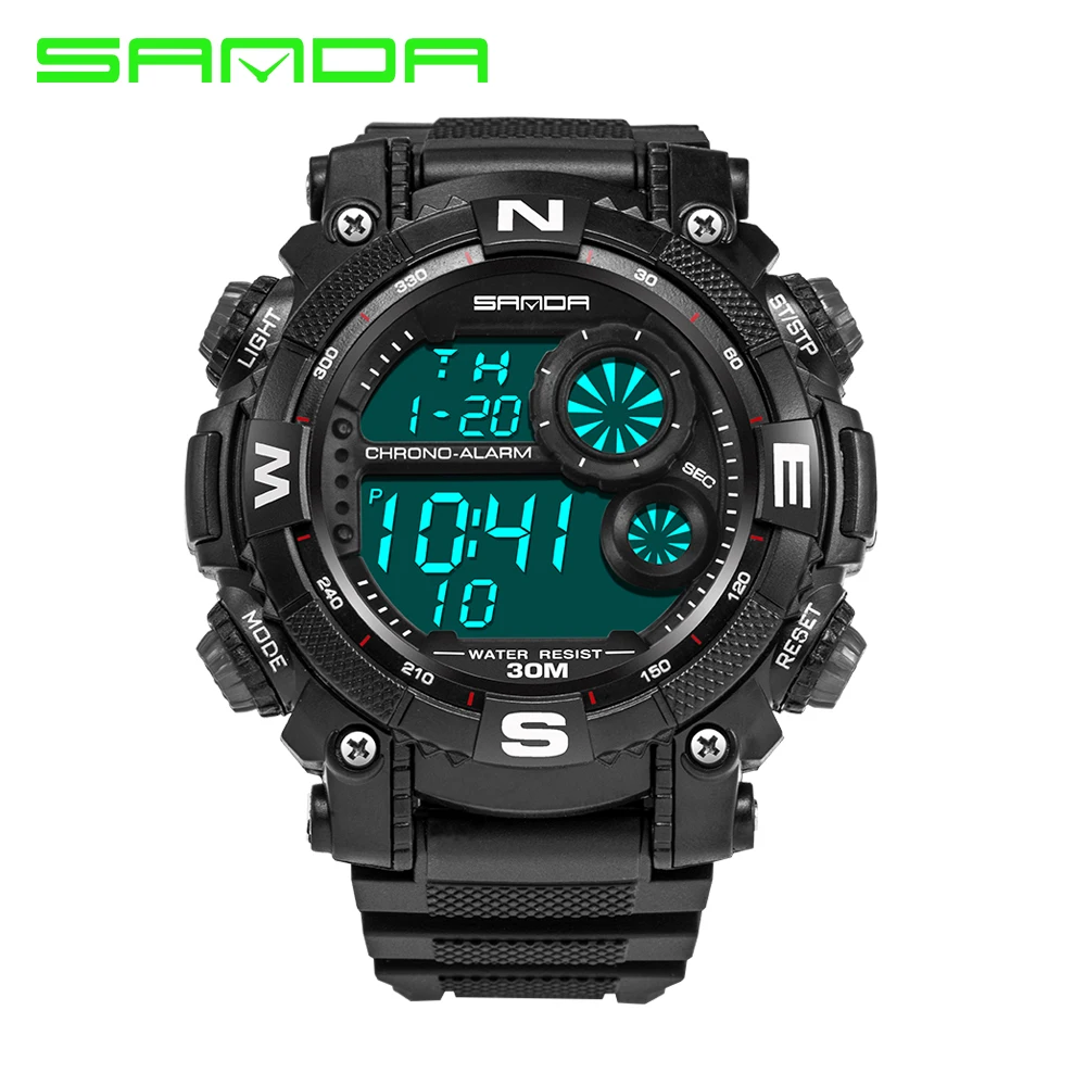 Часы наручные SANDA Детские кварцевые спортивные водонепроницаемые цифровые для