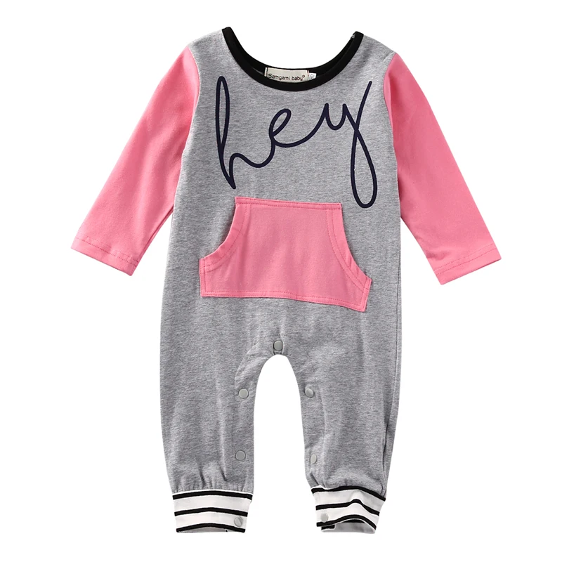 Повседневная одежда для новорожденных мальчиков и девочек хлопковый комбинезон