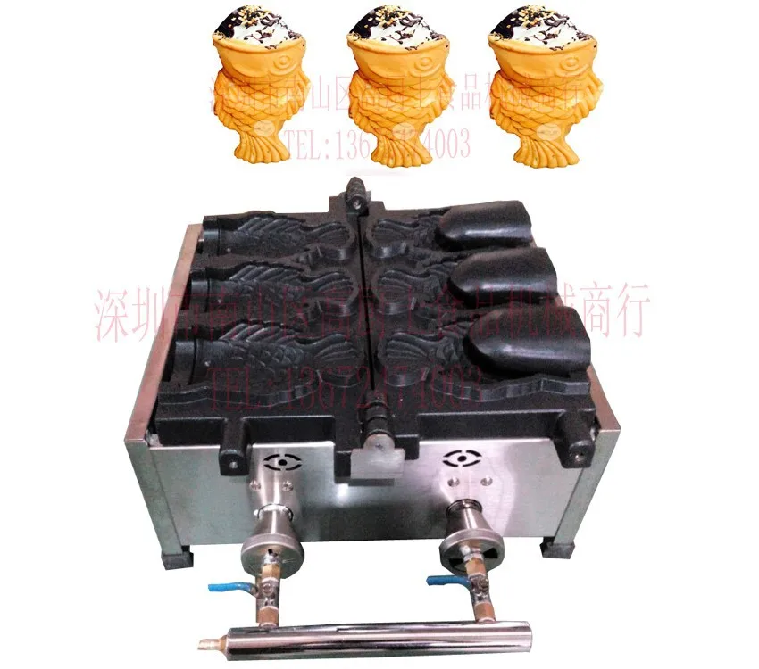 Gas type 3 pcs Big рыбные конусы аппарат для изготовления стаканчика тайяки
