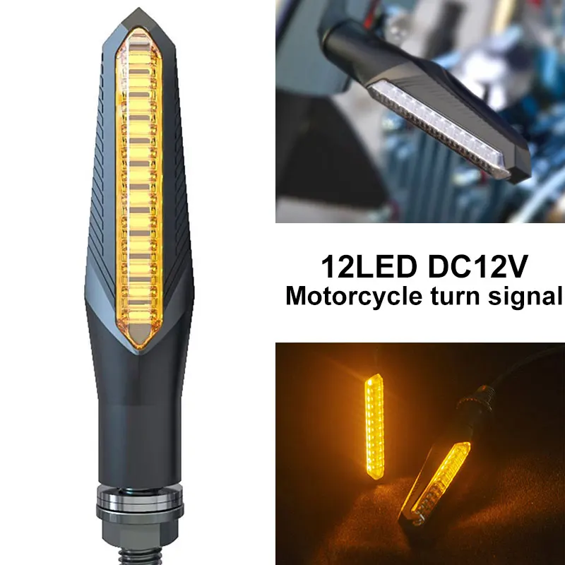 

Motorcycle Flowing Water Lights Refit Turn Signal Light Universal Running Light Signal Lamp Durable Replacement Turn Signal