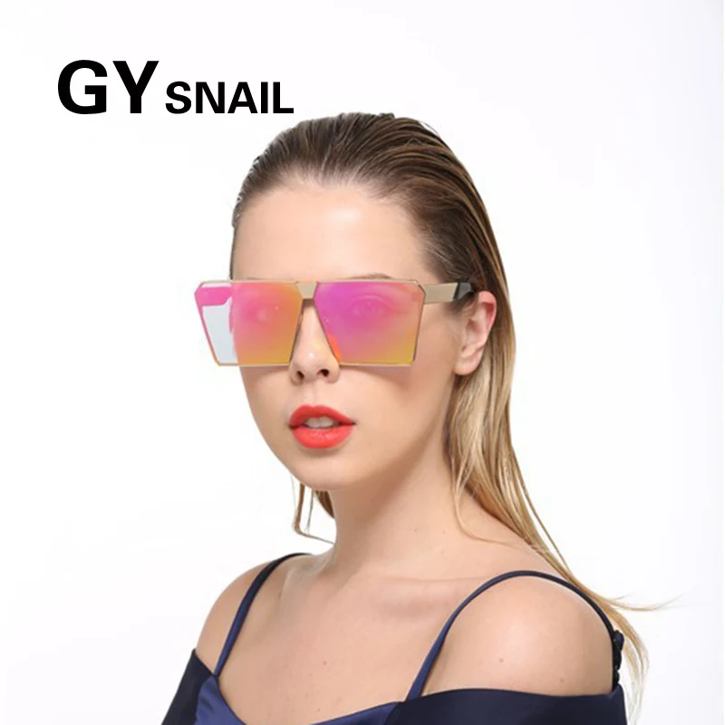 GY snail модные квадратные мужские Солнцезащитные очки женские брендовые дизайнерские зеркальные линзы очки для мужчин солнцезащитные очки oculos винтажные очки для вождения