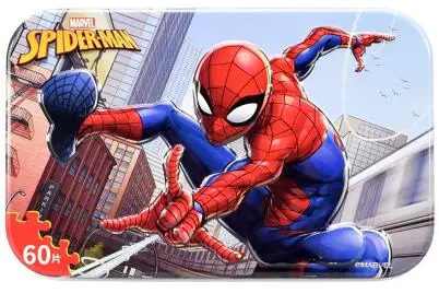 Spiderman Marvel, Мстители, Человек-паук, автомобиль, Дисней, головоломка, игрушка, детские деревянные пазлы, детские развивающие игрушки для детей, подарок - Цвет: Spiderman