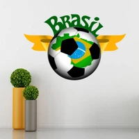 brazil brasil soccer wall sticker fantastic wall art decal wall quote sticker home decor fashionable wedding decor removable